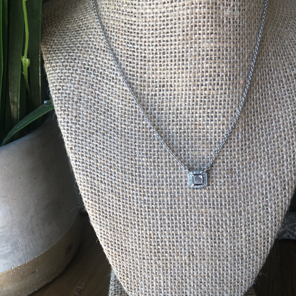 Chloe + Isabel Crystal Square Pendant Necklace